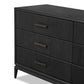 Rosenell 6 Drawer Dresser - Black Oak Veneer
