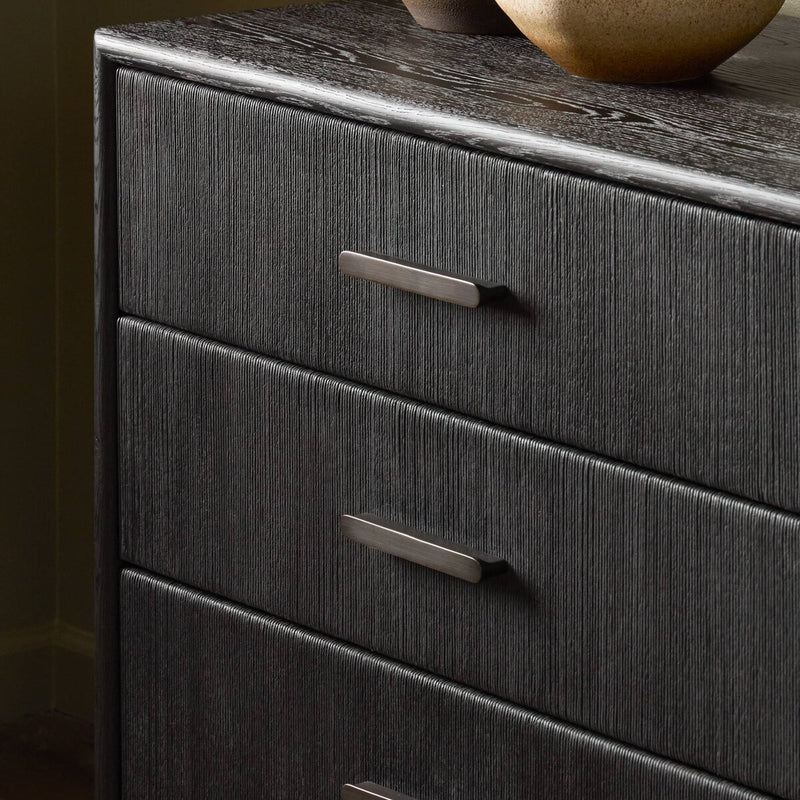 Rosenell 6 Drawer Dresser - Black Oak Veneer