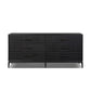 Rosenell 6 Drawer Dresser - Black Oak Veneer