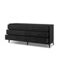 Rosenell 6 Drawer Dresser - Black Oak Veneer