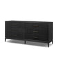 Rosenell 6 Drawer Dresser - Black Oak Veneer