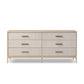 Rosenell 6 Drawer Dresser - Natural Oak Veneer