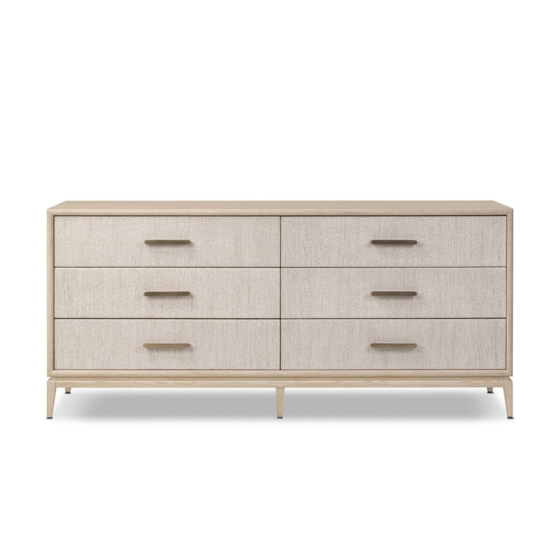 Rosenell 6 Drawer Dresser - Natural Oak Veneer