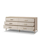 Rosenell 6 Drawer Dresser - Natural Oak Veneer