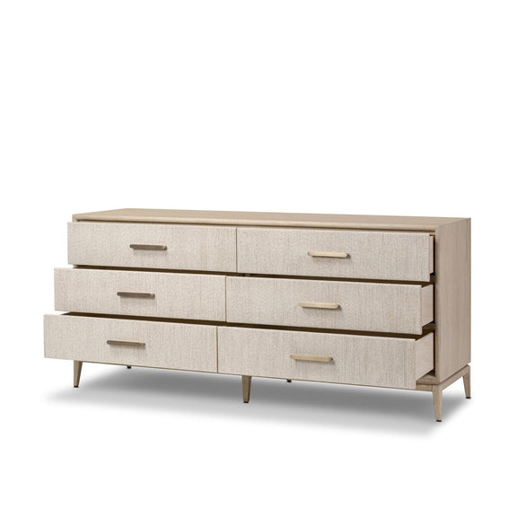 Rosenell 6 Drawer Dresser - Natural Oak Veneer