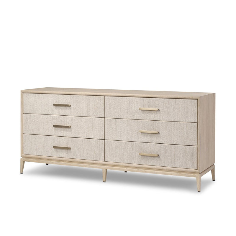 Rosenell 6 Drawer Dresser - Natural Oak Veneer