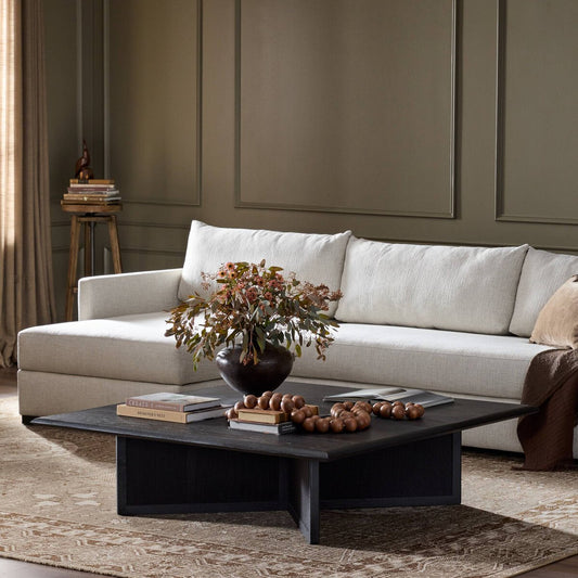 Rosenell Square Coffee Table - Black Oak Veneer