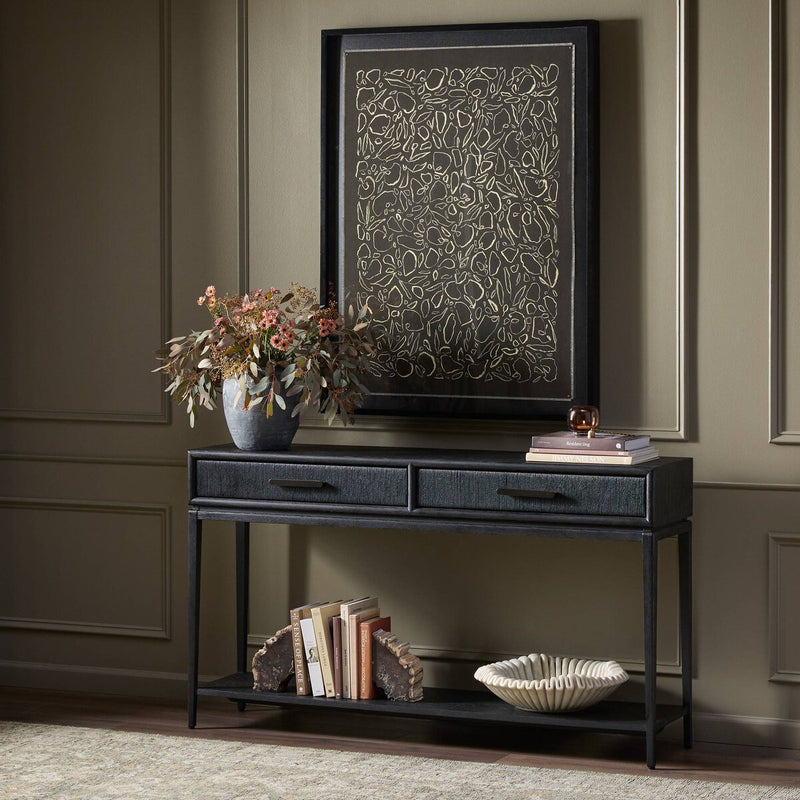 Rosenell Console Table - 60" - Black Oak Veneer
