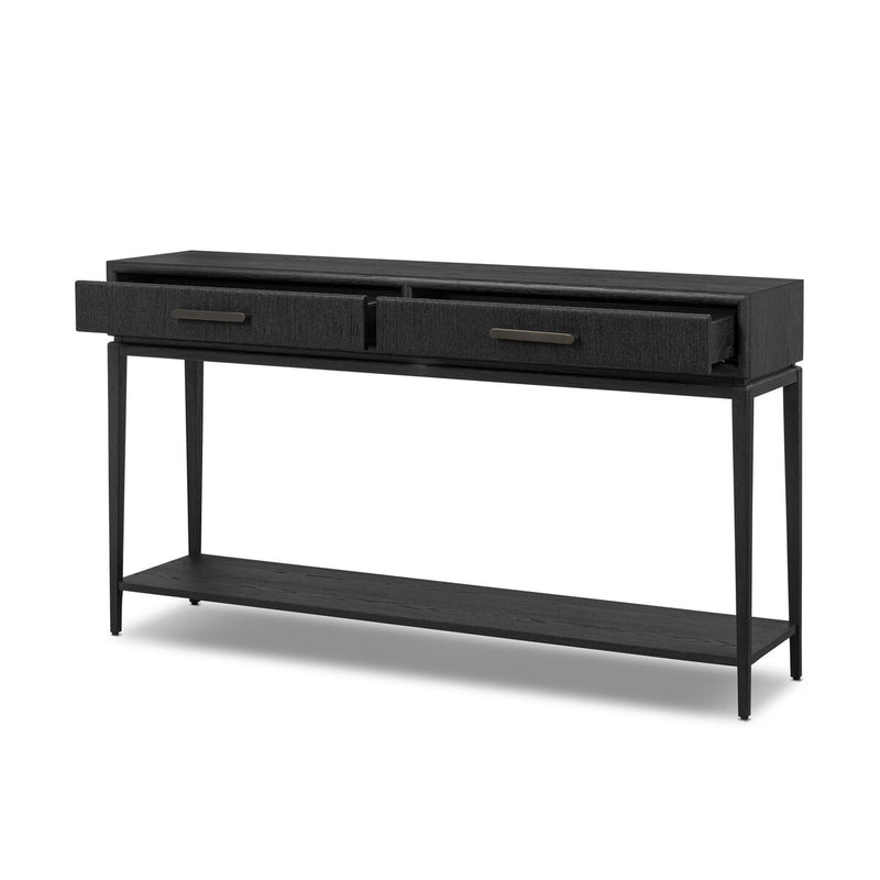 Rosenell Console Table - 60" - Black Oak Veneer