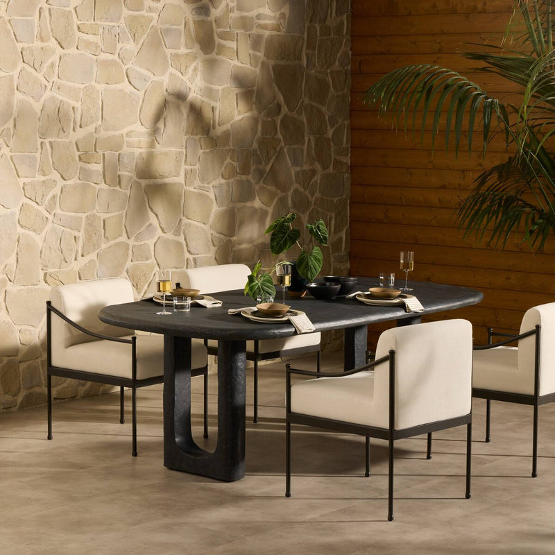 Obito Dining Table - Obsidian Concrete