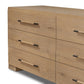 Eden 6 Drawer Dresser - Aged Smoked Oak Veneer