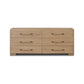 Eden 6 Drawer Dresser - Aged Smoked Oak Veneer