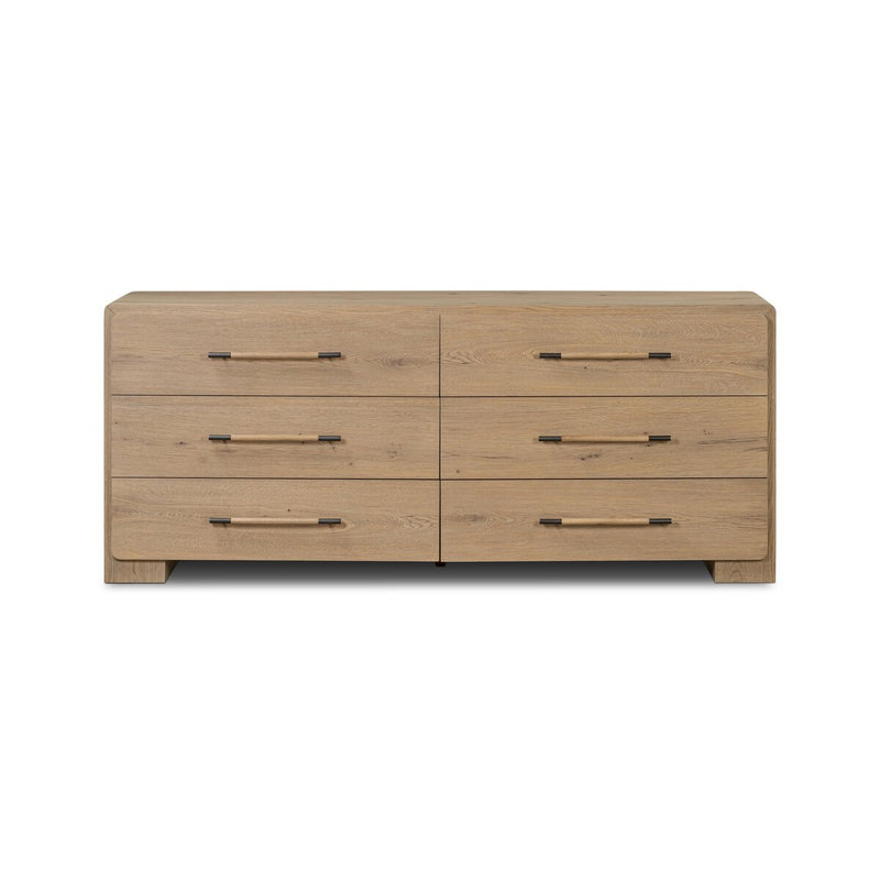 Eden 6 Drawer Dresser - Aged Smoked Oak Veneer