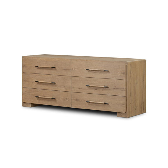 Eden 6 Drawer Dresser - Aged Smoked Oak Veneer
