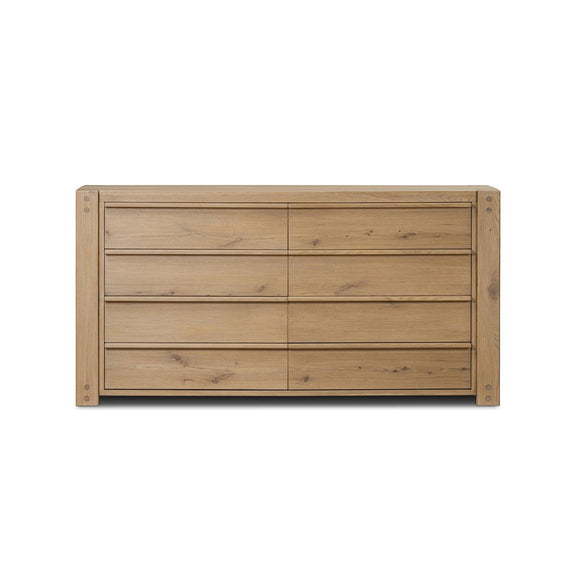Emmer 8 Drawer Dresser - Aged Smoked Oak Veneer