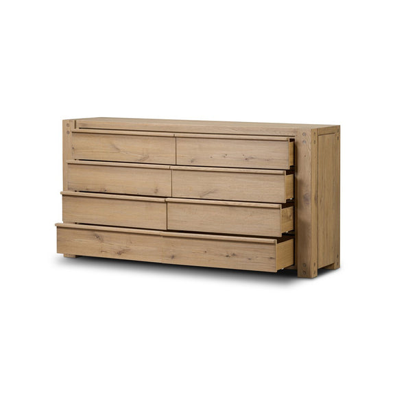 Emmer 8 Drawer Dresser - Aged Smoked Oak Veneer