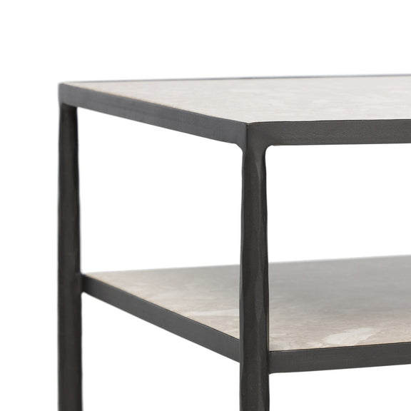 Babylon Nightstand - Hammered Gunmetal