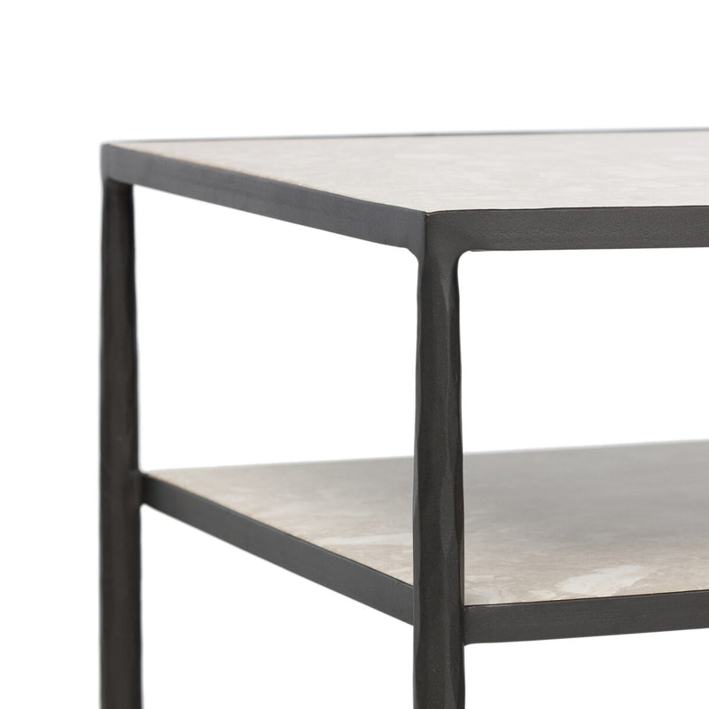 Babylon Nightstand - Hammered Gunmetal