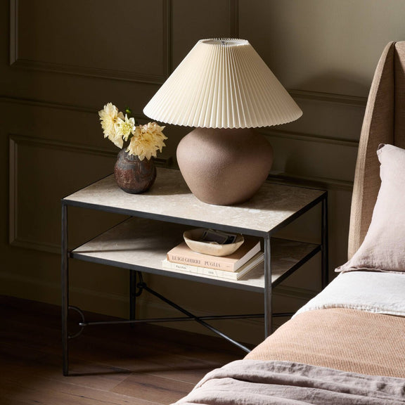 Babylon Nightstand - Hammered Gunmetal