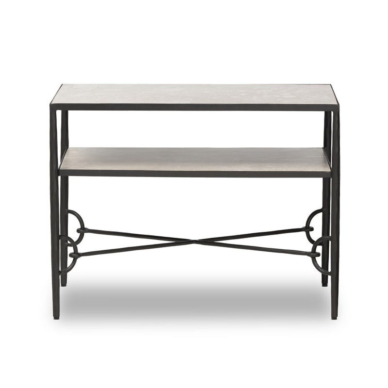 Babylon Nightstand - Hammered Gunmetal