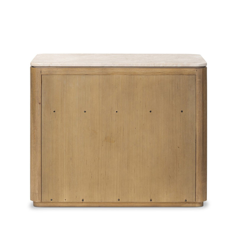 Raleigh Nightstand - Cappuccino Marble