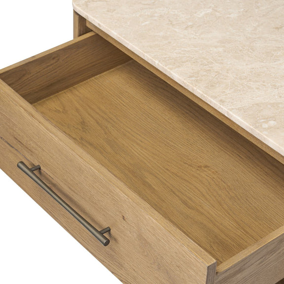 Raleigh Nightstand - Cappuccino Marble