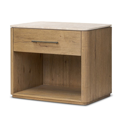 Raleigh Nightstand - Cappuccino Marble
