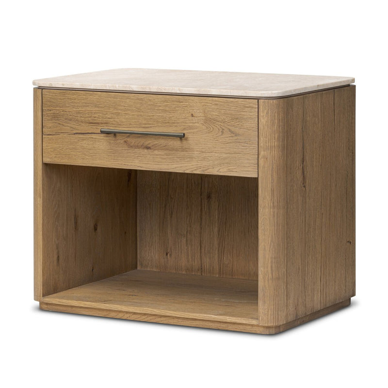Raleigh Nightstand - Cappuccino Marble