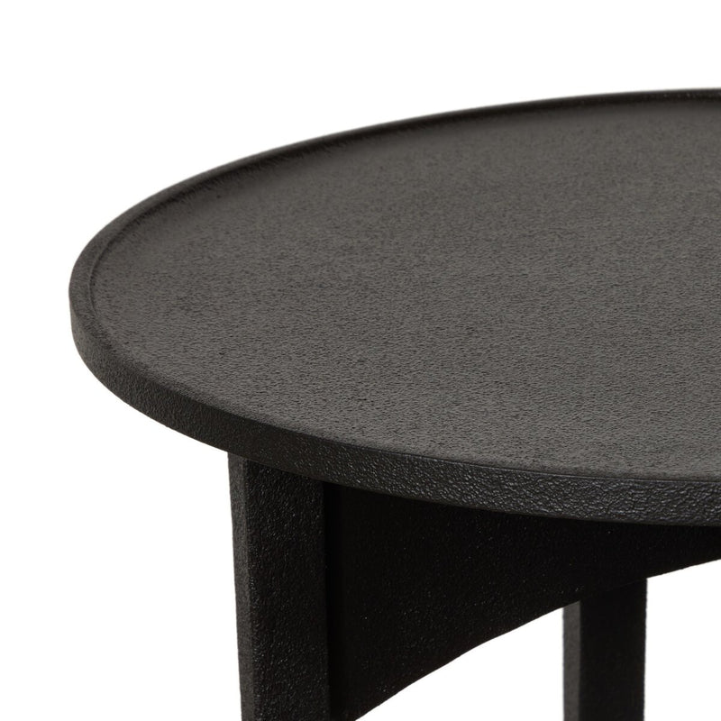Mona End Table - Textured Iron