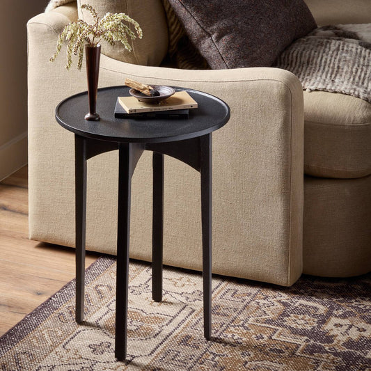 Mona End Table - Textured Iron