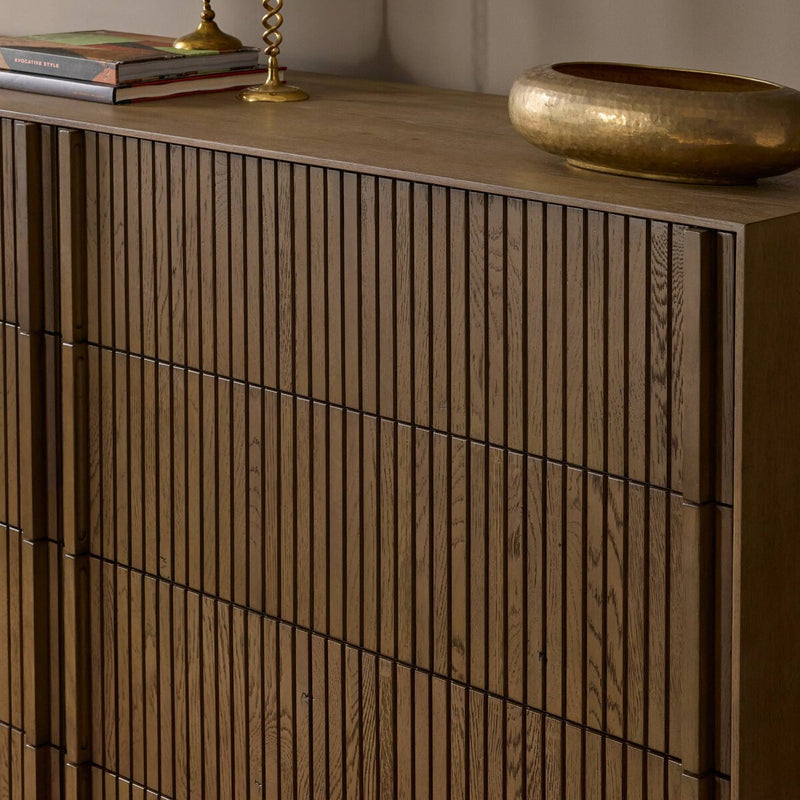 Leo 8 Drawer Dresser - Rustic Grey