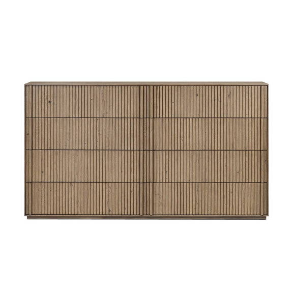 Leo 8 Drawer Dresser - Rustic Grey