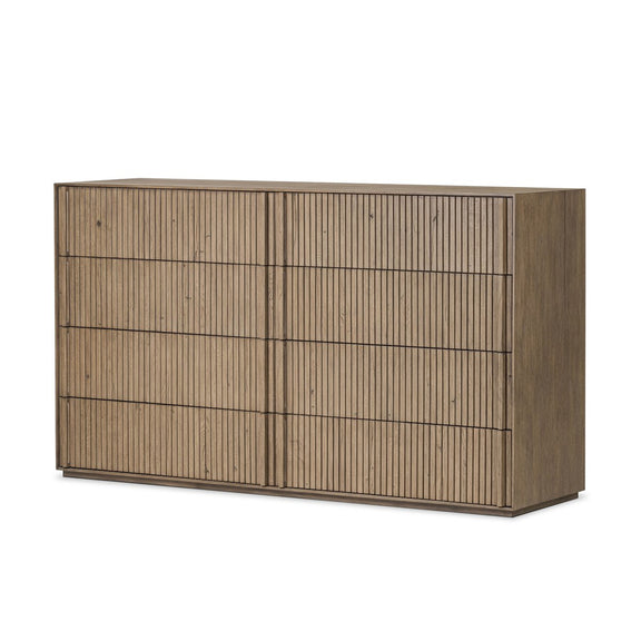 Leo 8 Drawer Dresser - Rustic Grey