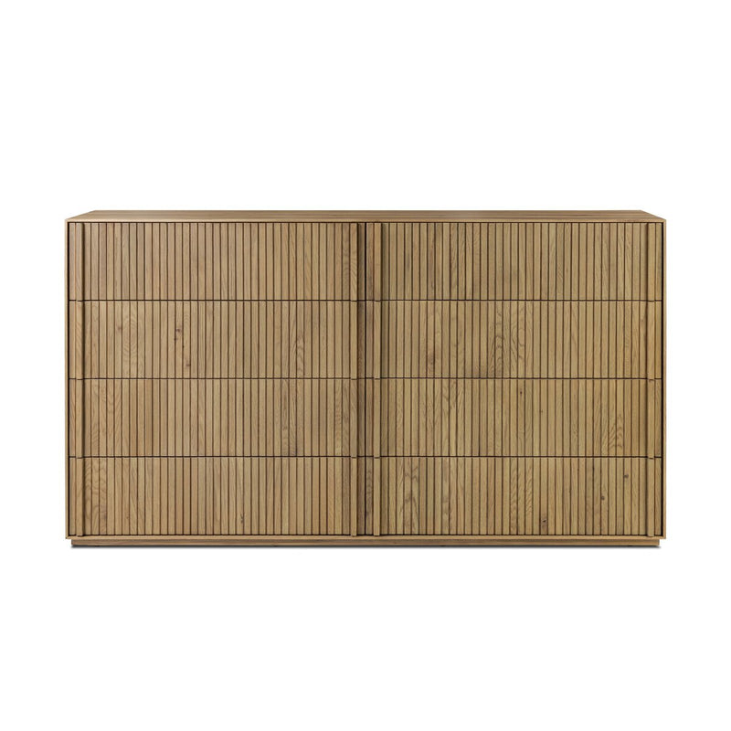 Leo 8 Drawer Dresser - Rustic Light Natural Oak