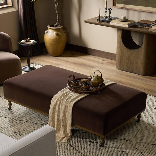 Harlin Cocktail Ottoman - Surrey Cocoa
