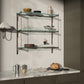 Romilly Shelves - Brushed Iron