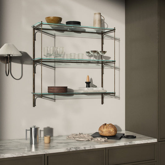 Romilly Shelves - Brushed Iron