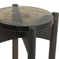 Relo End Table - Olive Cast Glass