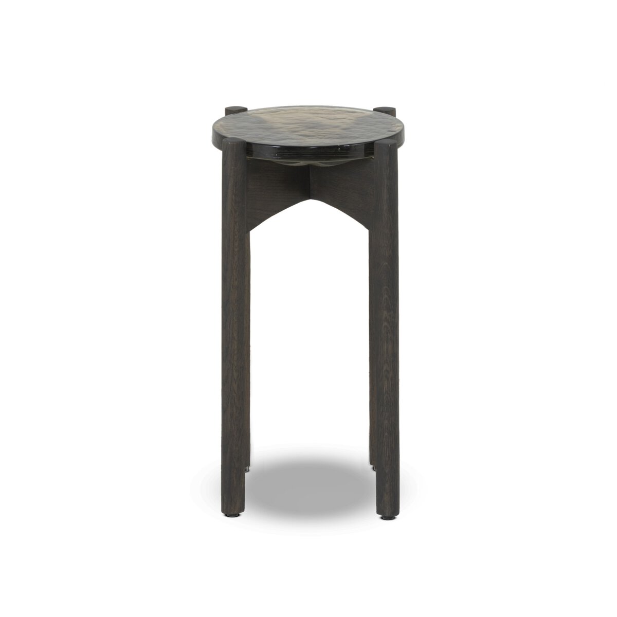Relo End Table - Olive Cast Glass