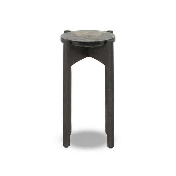 Relo End Table - Olive Cast Glass