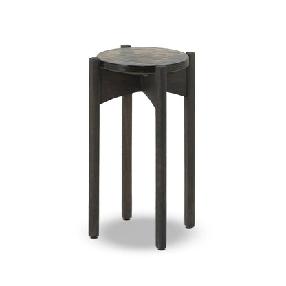 Relo End Table - Olive Cast Glass