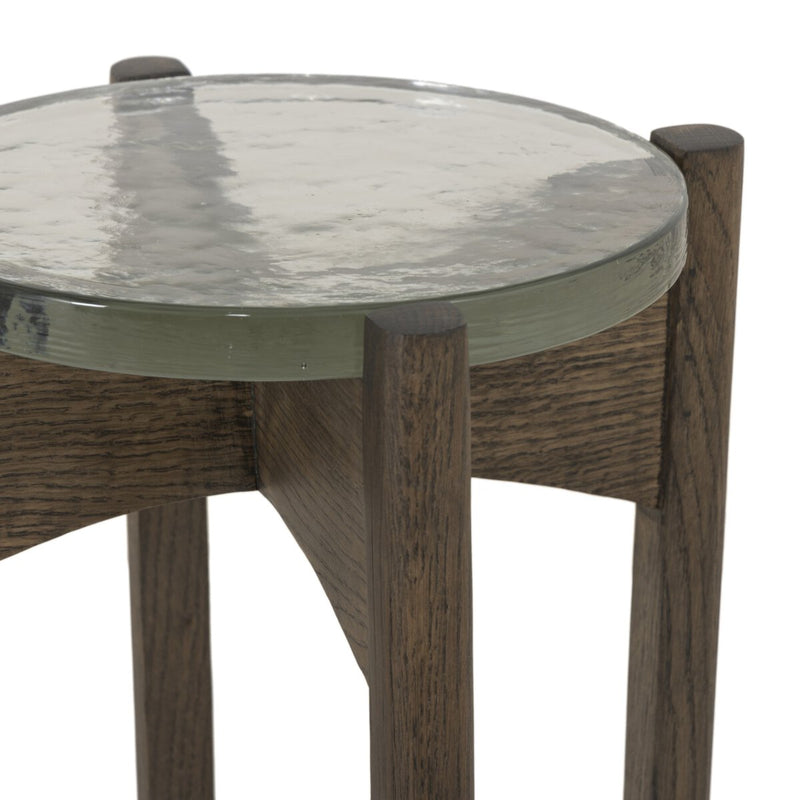 Relo End Table - Clear Cast Glass