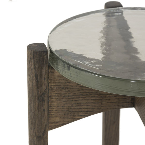 Relo End Table - Clear Cast Glass