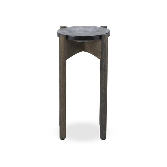 Relo End Table - Grey Cast Glass