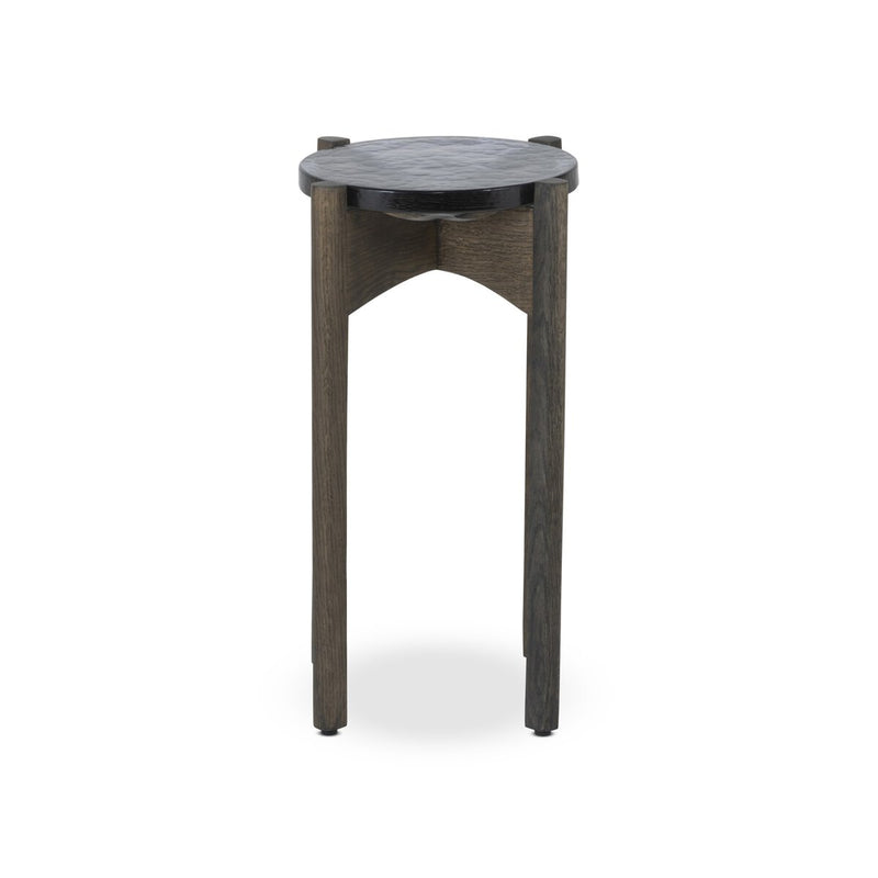Relo End Table - Grey Cast Glass