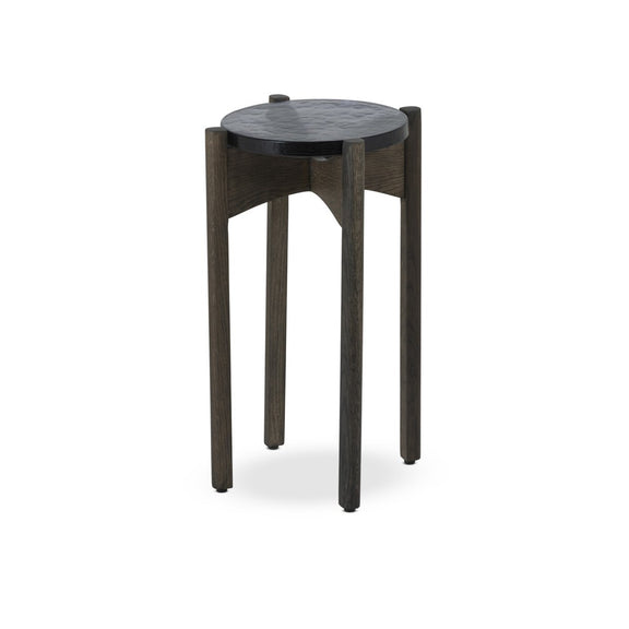 Relo End Table - Grey Cast Glass