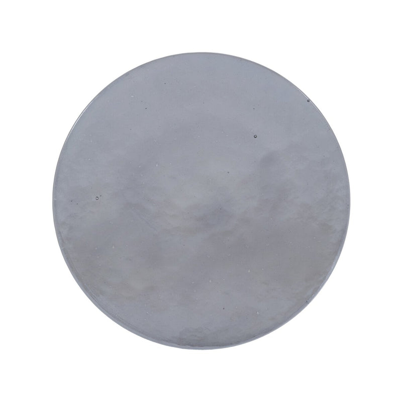 Relo End Table - Grey Cast Glass