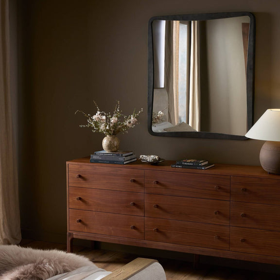 Regis Wall Mirror - Hammered Grey