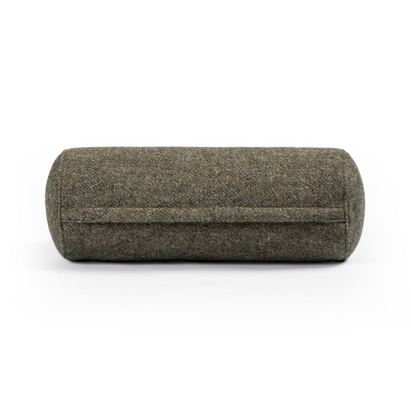Stonewash Linen Bolster Pillow - Hasselt Olive Green