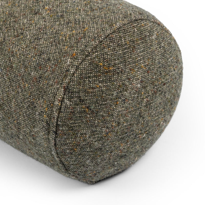 Stonewash Linen Bolster Pillow - Hasselt Olive Green